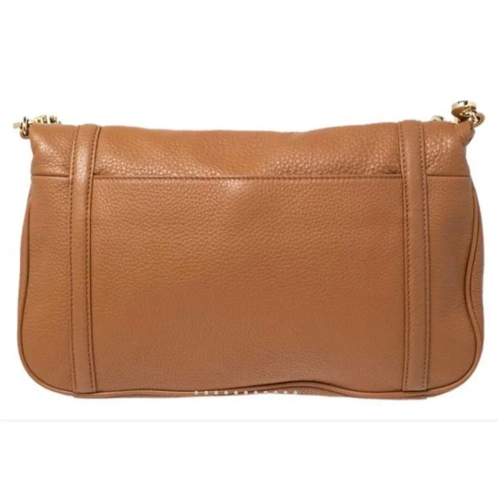 Tory Birch Amanda Crossbody Foldover Bag Tan Leather $425 [jb] - Picture 3 of 9